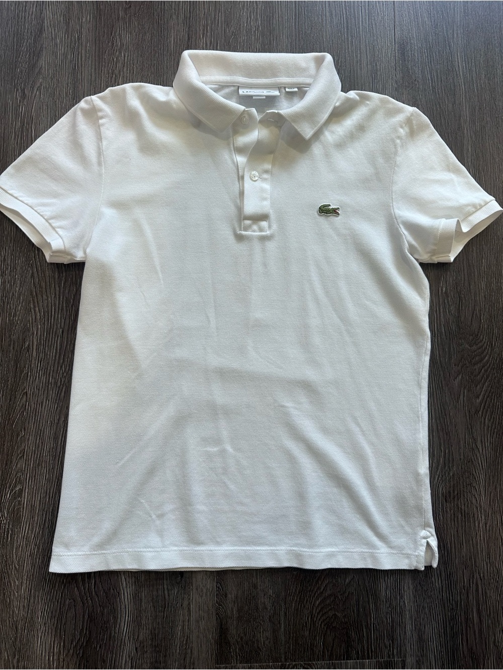 Lacoste Men's Classic White Polo Shirt Slim Fit, Small (runs small)